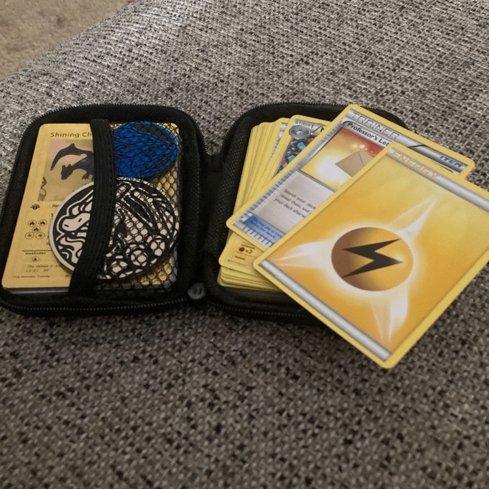 Stuff like Pokémon cases and cards